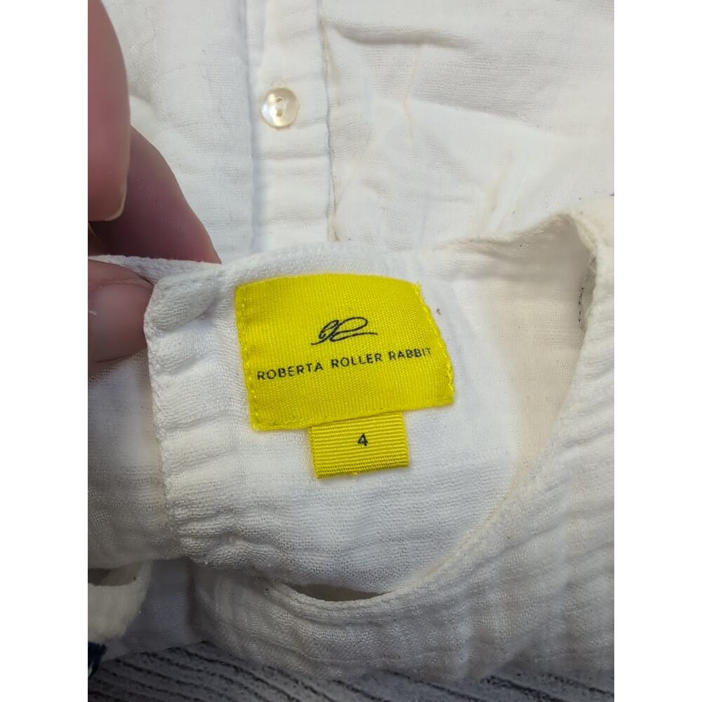 4 Roberta Roller Rabbit Embroidered Top - Picture 5 of 6
